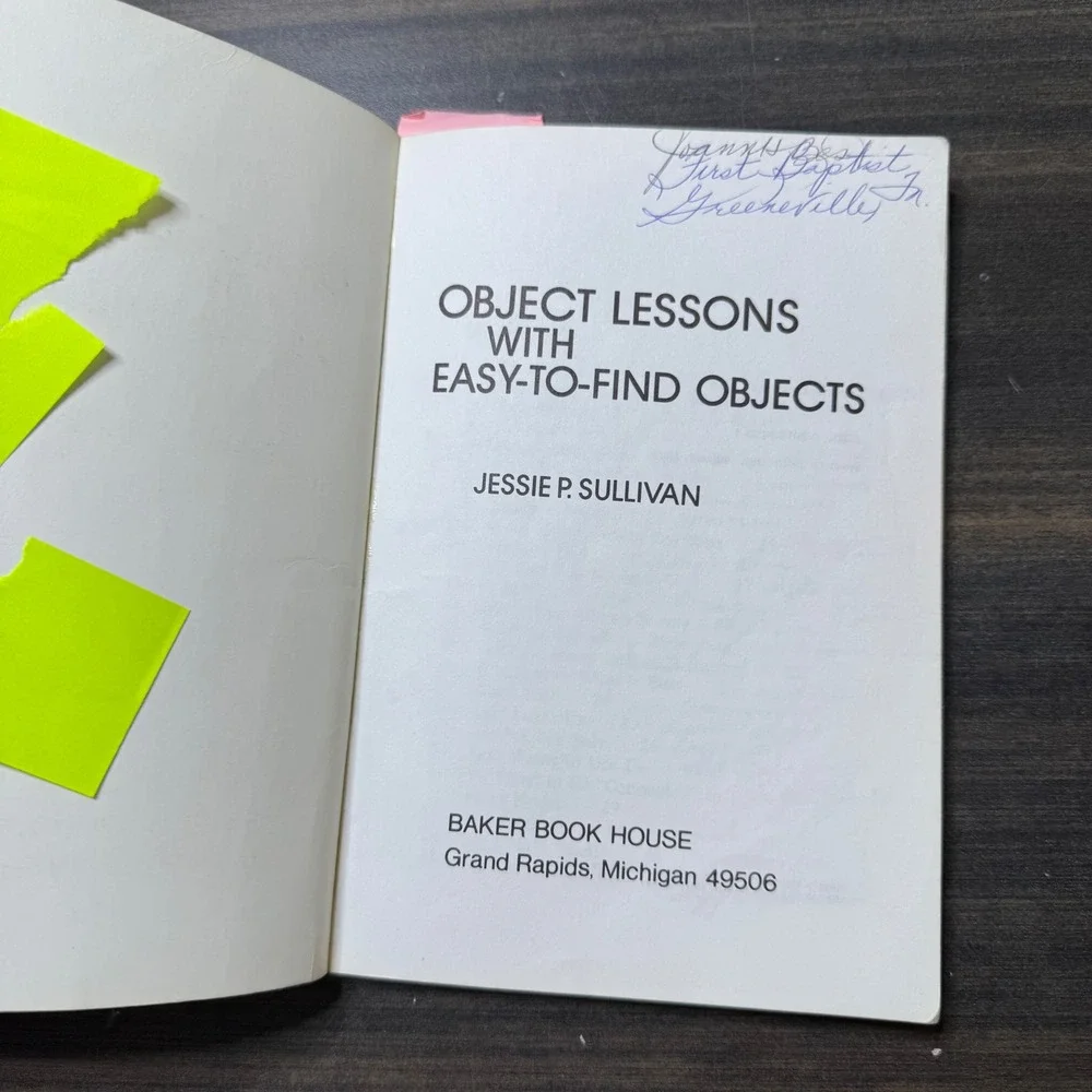 Object Lessons With Easy to Find Objects Jessie P Sullivan 1981‎ Religious Book